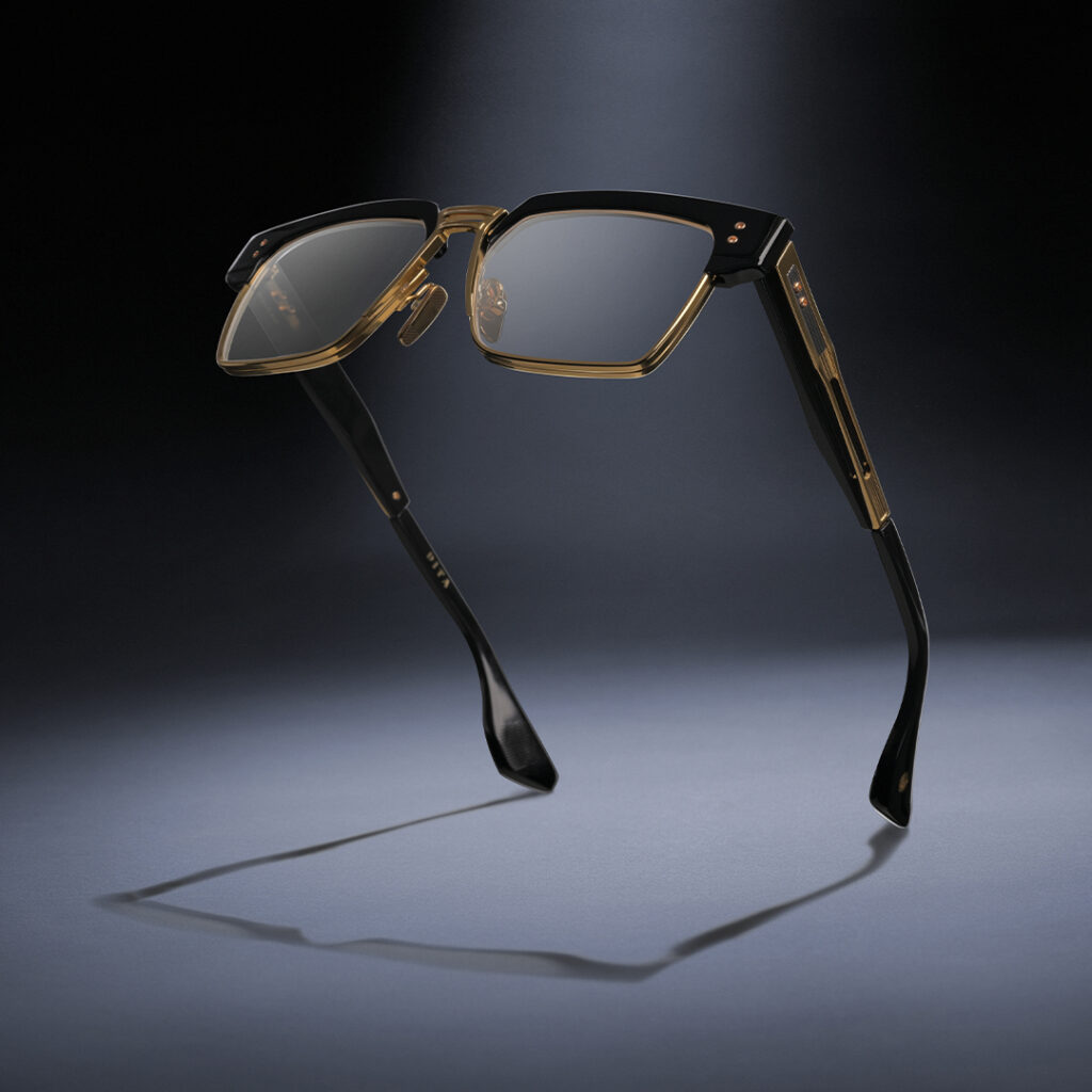 closeup of eyeglass frame